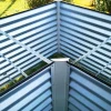 Eck-Hochbeet, silber, Aluminium-Zink-Stahl, 270x270x90x84cm Hochbeet
