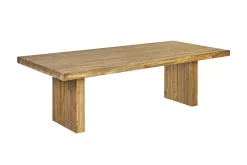 New Encino Garten-Essgruppe, natur/recyceltes Teak, Bank 220x50, Tisch 220x107, Gebürstet, Recycled, FSC®-zertifiziertes Produkt Garten-Essgruppen|Teak-Gartenmöbel