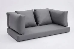 Best Ersatzbezugset, 6-teilig, grau, für Zweisitzer-Sofa 2392-2 / 15734-2 Gartenmöbel-Zubehör & Ersatzteile