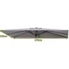 Online Ersatzdach für Mittelstockschirme, anthrazit, Polyester, 270x150cm Gartenmöbel-Zubehör & Ersatzteile|Sonnenschirme