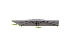Online Ersatzdach für Mittelstockschirme, anthrazit, Polyester, 270x150cm Gartenmöbel-Zubehör & Ersatzteile|Sonnenschirme