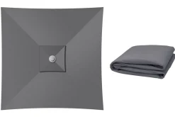 Clearance Ersatzdach, Grau, Polyester ca. 250 g/m², ca. 3x3m, Wasserabweisend, UV-Schutz Sonnenschutz Zubehör