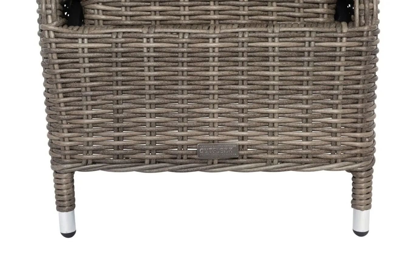 2er Set Dining Sessel, grau, Polyrattan, je 55 x 65 x 112 cm, Rücken stufenlos verstellbar Polyrattan-Gartenmöbel|Gartenstühle & Gartensessel