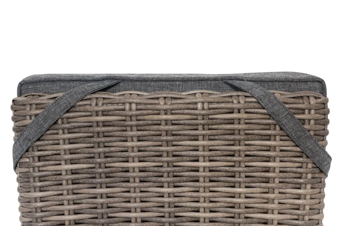 2er Set Dining Sessel, grau, Polyrattan, je 55 x 65 x 112 cm, Rücken stufenlos verstellbar Polyrattan-Gartenmöbel|Gartenstühle & Gartensessel