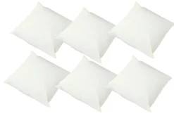 Best 6er-Set Kissen – creme-weiß, 45 x 45 cm, wasserabweisend & pflegeleicht, ideal für Outdoor-Lounges Rückenkissen & Zierkissen