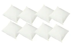 8er-Set Kissen – creme-weiß, 45 x 45 cm, wetterfest, schmutzabweisend & waschbar für Gartenmöbel Rückenkissen & Zierkissen