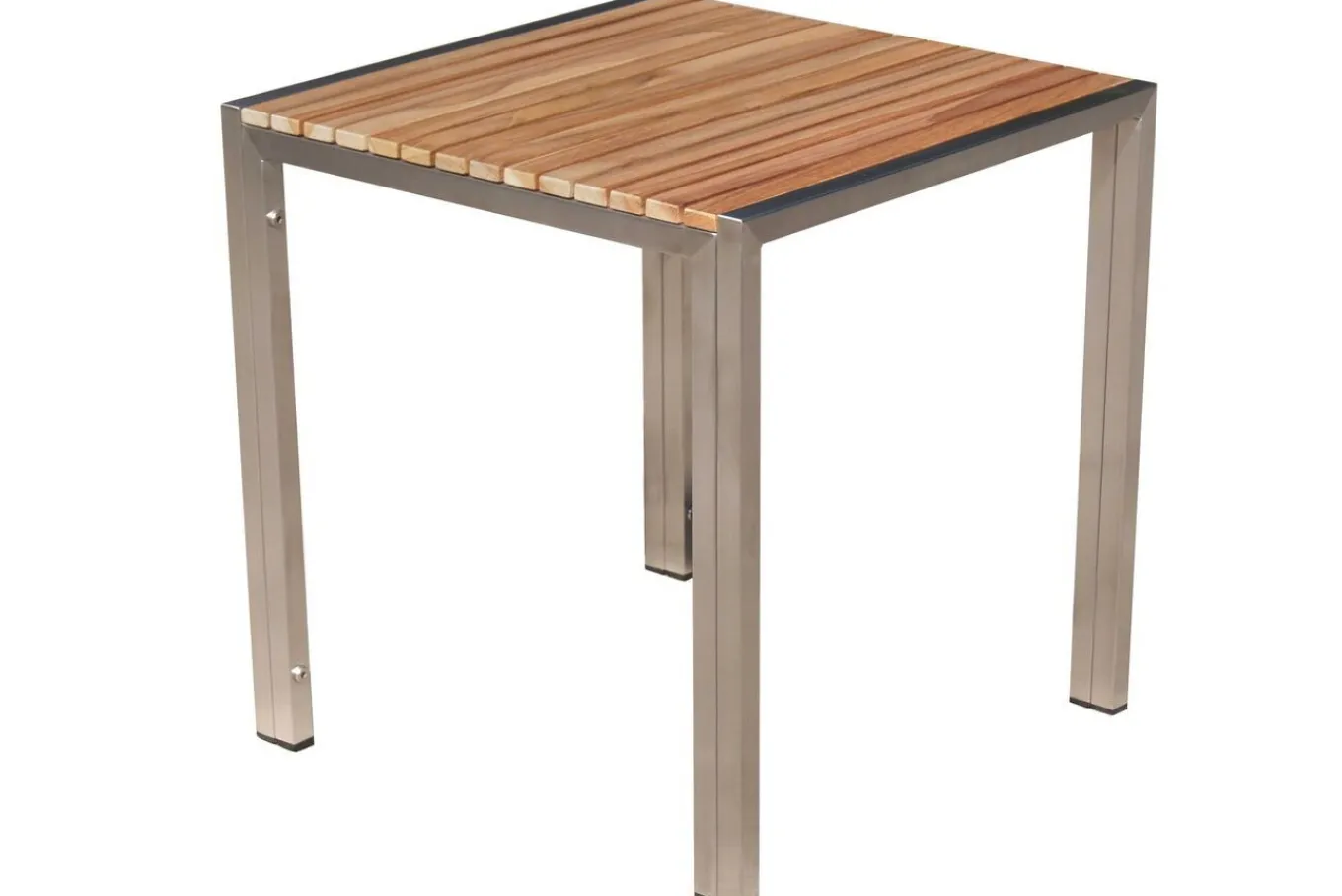 Best 2er-Set Sonnenliegen, schwarz, Edelstahl/Teak, 195,5x74x35cm, mit Beistelltisch 45x45cm, Teak Armlehnen, FSC®-zertifiziertes Produkt Gartenliegen