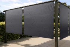 Online 2er Vorhangset, anthrazit, Polyester, 170 x 150 cm, witterungs- & UV-beständig, passend für Pergola 3x4 m/4x4 m Pergola|Gartenmöbel-Zubehör & Ersatzteile