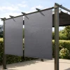 2er Vorhangset, anthrazit, Polyester, 120 x 150 cm, pflegeleicht, passend für Pergola 3x4 m/4x4 m Pergola|Gartenmöbel-Zubehör & Ersatzteile