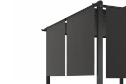 2er Vorhangset, anthrazit, Polyester, 120 x 150 cm, pflegeleicht, passend für Pergola 3x4 m/4x4 m Pergola|Gartenmöbel-Zubehör & Ersatzteile