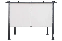 Discount 2er Vorhangset, Creme, Polyester, ca. 120 x 150 cm, witterungs- & UV-beständig, passend für Pergola 3x3 m/3x4 m Pergola|Gartenmöbel-Zubehör & Ersatzteile