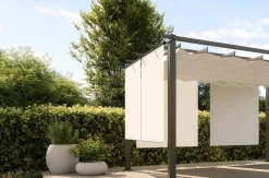 Clearance 2er Vorhangset, creme, Polyester, 170 x 150 cm, witterungs- & UV-beständig, passend für Pergola 3x3 m Pergola|Gartenmöbel-Zubehör & Ersatzteile
