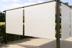 Clearance 2er Vorhangset, creme, Polyester, 170 x 150 cm, witterungs- & UV-beständig, passend für Pergola 3x3 m Pergola|Gartenmöbel-Zubehör & Ersatzteile
