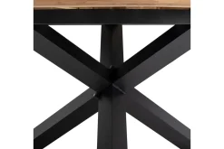 Outlet Esstisch, anthrazit matt, Alu/Teak, Ø150x75 cm, mit Glasinlay Gartentische