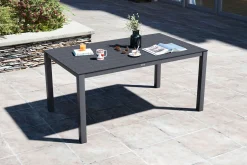 Best Esstisch, anthrazit, Alu/Spraystone, 160x95 cm Gartentische