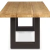 Outlet Esstisch, anthrazit/natur, Alu/recyceltes Teak, 220 x 100 cm, rustikal gebürstet, FSC®-zertifiziertes Produkt Gartentische