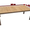 Outlet Esstisch, Edelstahl/Teakholz, 200x90cm Gartentische