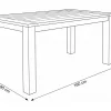 New Esstisch, natur, recyceltes SLVK-Teakholz, Plattenstärke 30 mm, 160 x 90 x 77 cm Gartentische