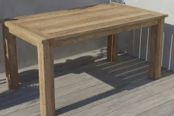 New Esstisch, natur, recyceltes SLVK-Teakholz, Plattenstärke 30 mm, 160 x 90 x 77 cm Gartentische