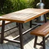 Clearance Esstisch, natur/schwarz, Akazie, 172,5 x 90 cm, FSC®-zertifiziertes Produkt Gartentische