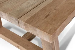 Clearance Esstisch XXL, natur, recyceltes Teak, 220x110cm, rustikal gebürstet, Tischplattenstärke 4cm, FSC®-zertifiziertes Produkt Gartentische