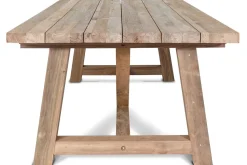 Clearance Esstisch XXL, natur, recyceltes Teak, 220x110cm, rustikal gebürstet, Tischplattenstärke 4cm, FSC®-zertifiziertes Produkt Gartentische