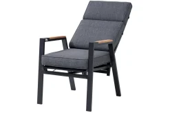 Discount Evora Garten-Essgruppe, anthrazit/natur, Alu/Teak/Polyester, 240 x 100 cm, FSC®-zertifiziertes Produkt Garten-Essgruppen
