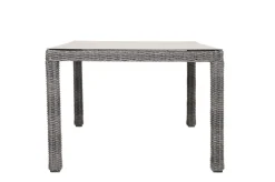 New ExklusivmodellRocking Comfort Esstisch, grau-braun-meliert, Alu/Polyrattan/Glaskeramik, 180x110 cm, pulverbeschichtet Gartentische