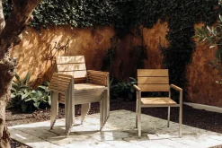 Discount Falun Garten-Essgruppe mit 8 Sesseln, braun/silber, Teakholz/Edelstahl, 220/340 x 100 cm, ausziehbar stapelbar FSC®-zertifiziert Garten-Essgruppen