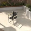 New Freischwinger, silber/schwarz, Edelstahl/Rope, Teakholz Armlehnen, 53 x 57 x 87 cm Gartenstühle & Gartensessel|Rope-Gartenmöbel