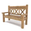 Gartenbank, natur, recyceltes Teak, 160x73cm, mit Rücken- und Armlehnen, rustikal gebürstet Gartenbänke & Gartensofas