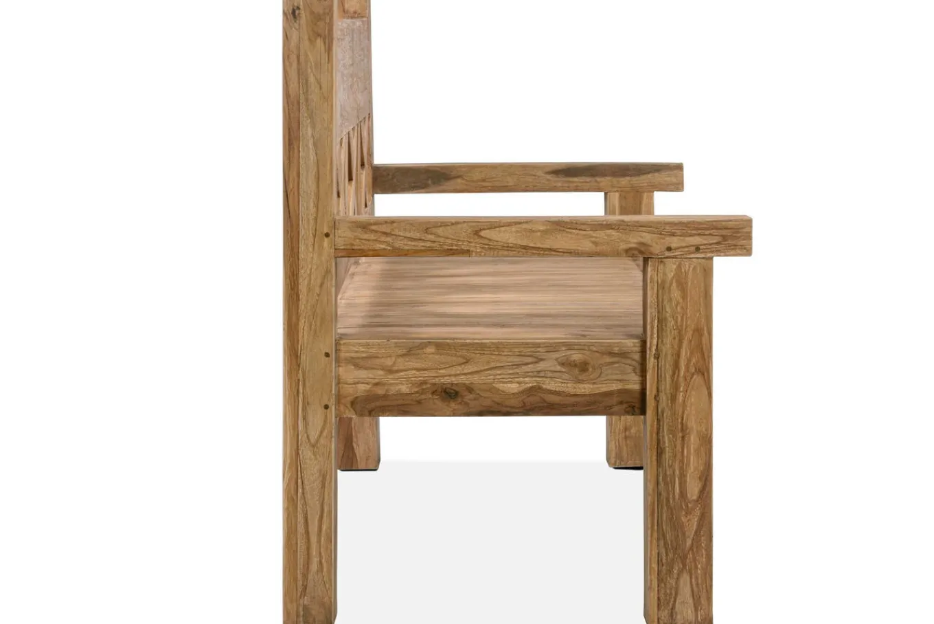 Gartenbank, natur, recyceltes Teak, 160x73cm, mit Rücken- und Armlehnen, rustikal gebürstet Gartenbänke & Gartensofas