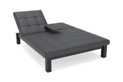 Hot Garten-Doppelliege, dunkelgrau, Alu/Polyester, 200 x 150 cm, inkl. Mitteltisch, witterungsbeständig Gartenliegen|Aluminium-Gartenmöbel