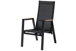 Best Garten-Essgruppe, anthrazit matt, Alu/Spraystone/Polyester, 160x95 cm, 4 Sessel, inkl. Polster Garten-Essgruppen|Aluminium-Gartenmöbel
