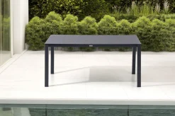 Best Garten-Essgruppe, anthrazit matt, Alu/Spraystone/Polyester, 160x95 cm, 4 Sessel, inkl. Polster Garten-Essgruppen|Aluminium-Gartenmöbel
