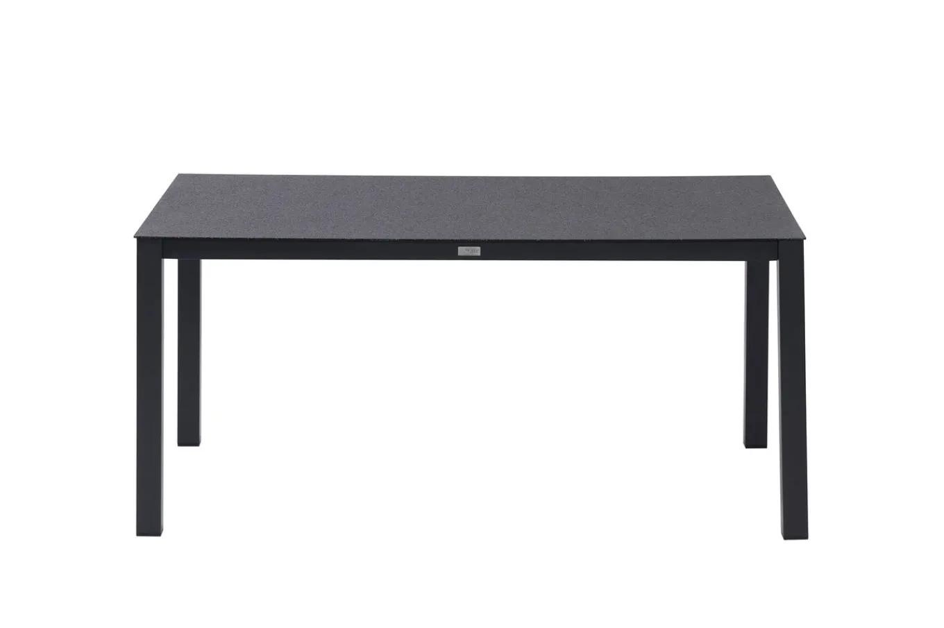 Clearance Garten-Essgruppe, anthrazit matt, Alu/Spraystone/Textilen, 160x95 cm, 6 Klappstühle, verstellbar Garten-Essgruppen