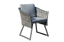 Online Garten-Essgruppe, anthrazit, Alu, Ausziehtisch 180/270x100 cm, 8 Sessel Garten-Essgruppen|Aluminium-Gartenmöbel