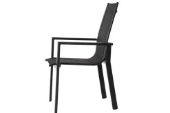 Discount Garten-Essgruppe, anthrazit matt, Alu/Spraystone/Textilen, 160x95 cm, 6 Stapelsessel Garten-Essgruppen