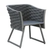 Garten-Essgruppe, anthrazit, Aluminium, Ausziehtisch 180/270x100 cm, 8 Sessel Garten-Essgruppen|Aluminium-Gartenmöbel