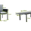 Discount Garten-Essgruppe, anthrazit, Alu, Ausziehtisch 180/270x100 cm, 10 Sessel Garten-Essgruppen|Aluminium-Gartenmöbel