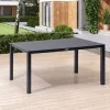 New Garten-Essgruppe, anthrazit, Alu/Spraystone/Textilen, 160x95 cm, 4 Klappstühle Garten-Essgruppen