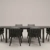 Discount Garten-Essgruppe, anthrazit, Aluminium/Glaskeramik, Ausziehtisch, 6 Sessel Garten-Essgruppen|Aluminium-Gartenmöbel