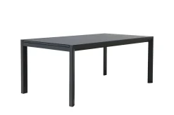 Best Garten-Essgruppe, anthrazit, Aluminium, Ausziehtisch 180/270x100 cm, 6 Sessel Garten-Essgruppen|Aluminium-Gartenmöbel