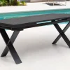 Best Garten-Essgruppe, anthrazit, Alu / Keramik / Textil, 180/280x100cm, 8 Stapelsessel Garten-Essgruppen