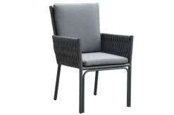 Outlet Garten-Essgruppe, anthrazit, Aluminium, Tisch 180/270x100 cm, 8 Sessel Garten-Essgruppen|Aluminium-Gartenmöbel
