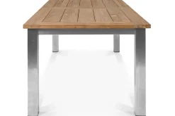 Best Garten-Essgruppe, Edelstahl/recyceltes Teak, 200/260x100 cm, 6 Armlehnensessel, inkl. Polster, FSC®-zertifiziertes Produkt Garten-Essgruppen