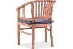 Best Garten-Essgruppe, Edelstahl/recyceltes Teak, 200/260x100 cm, 6 Armlehnensessel, inkl. Polster, FSC®-zertifiziertes Produkt Garten-Essgruppen