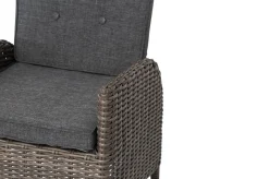 New Garten-Essgruppe, Edelstahl/recyceltes Teak, Tisch 220x100 cm, 8 Hochlehner- Diningsessel, A-Gestell, FSC®-zertifiziertes Produkt Polyrattan-Gartenmöbel|Edelstahl-Gartenmöbel