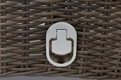 New Garten-Essgruppe, Edelstahl/recyceltes Teak, Tisch 220x100 cm, 8 Hochlehner- Diningsessel, A-Gestell, FSC®-zertifiziertes Produkt Polyrattan-Gartenmöbel|Edelstahl-Gartenmöbel