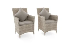 Outlet Garten-Essgruppe für 6 Personen, desert-beige, Alu/Polyrattan, Esstisch 200x95 cm Polyrattan-Gartenmöbel|Aluminium-Gartenmöbel
